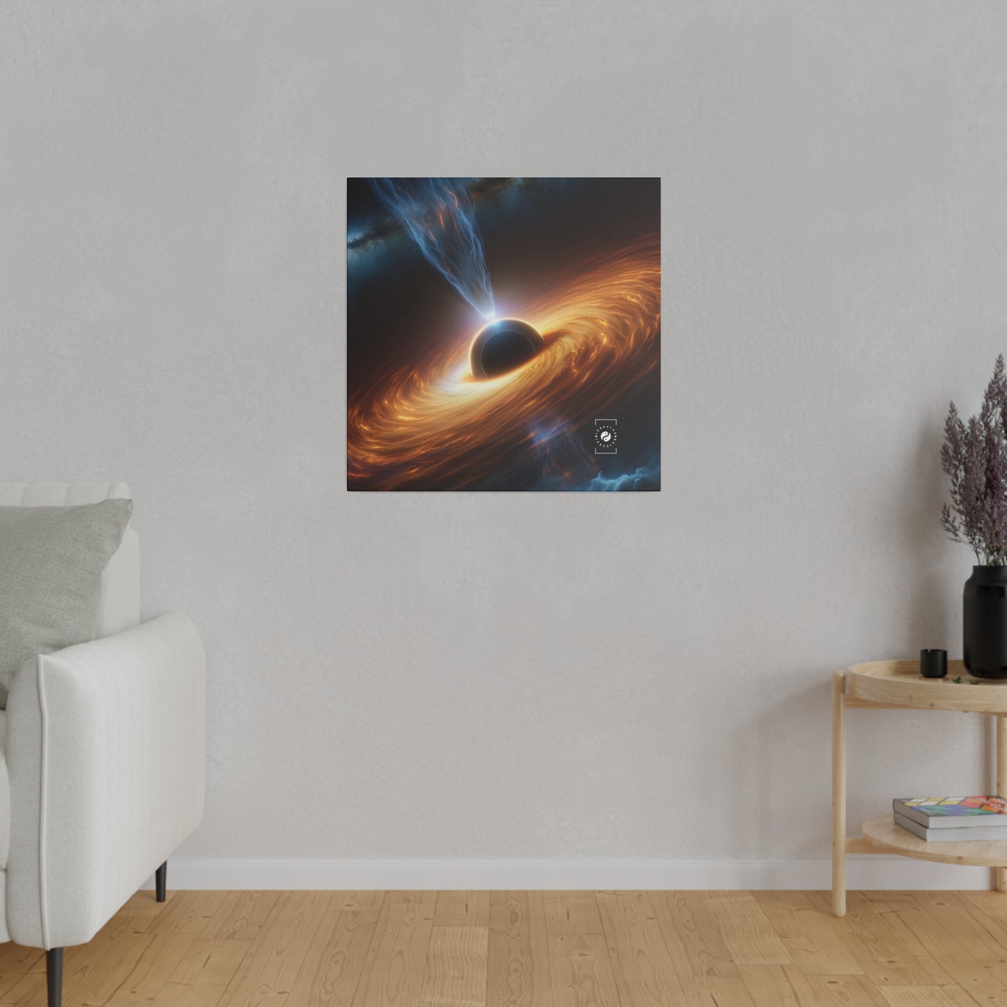 "Discs of Illumination: Black Hole Reverie" - Art Print Canvas