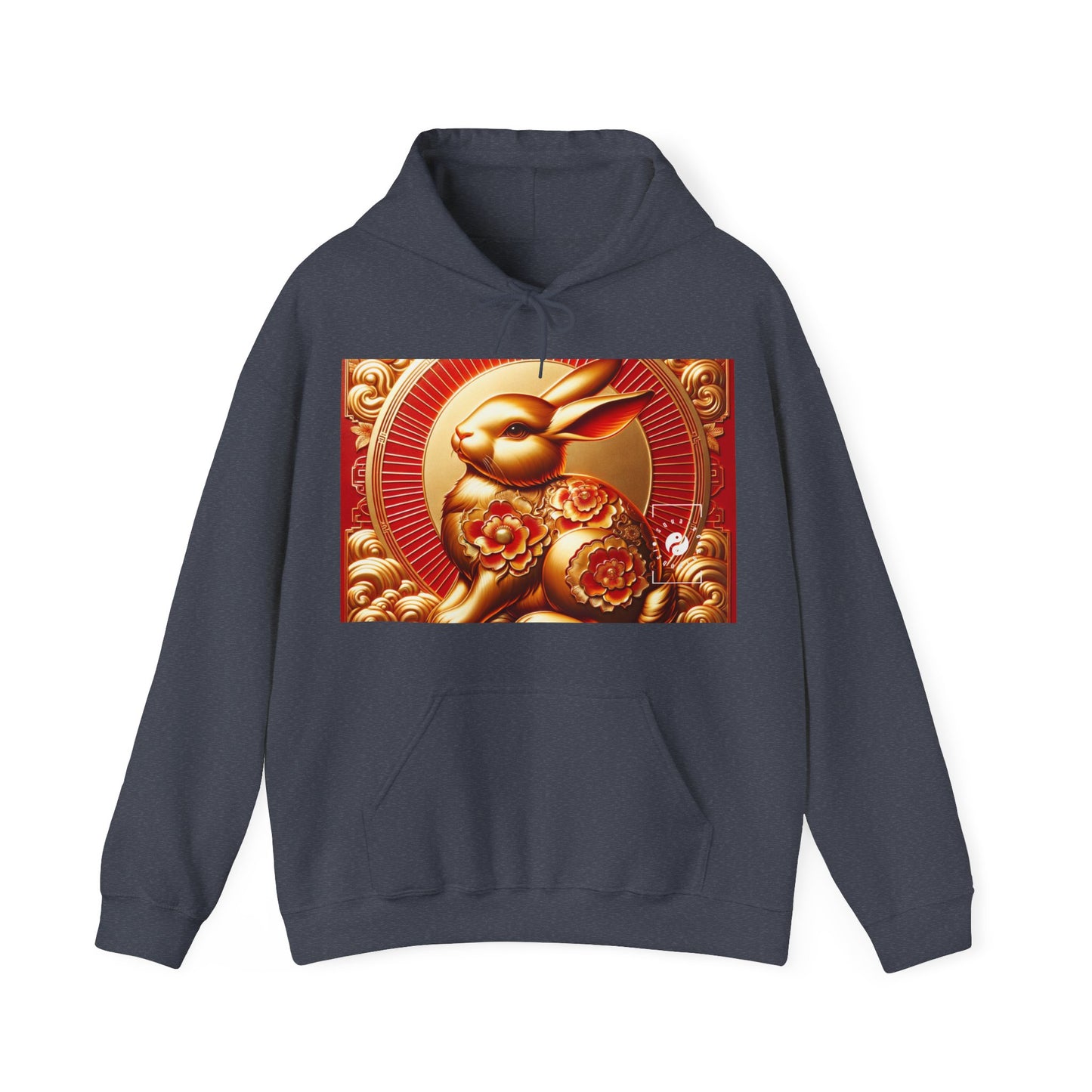 "Golden Blessings: Lunar Rabbit's Resplendence" - Hoodie