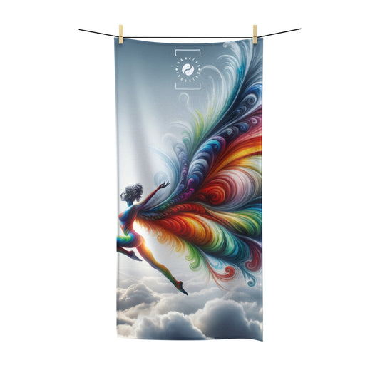 "Yogini's Rainbow Flight" - Serviette de yoga tout usage