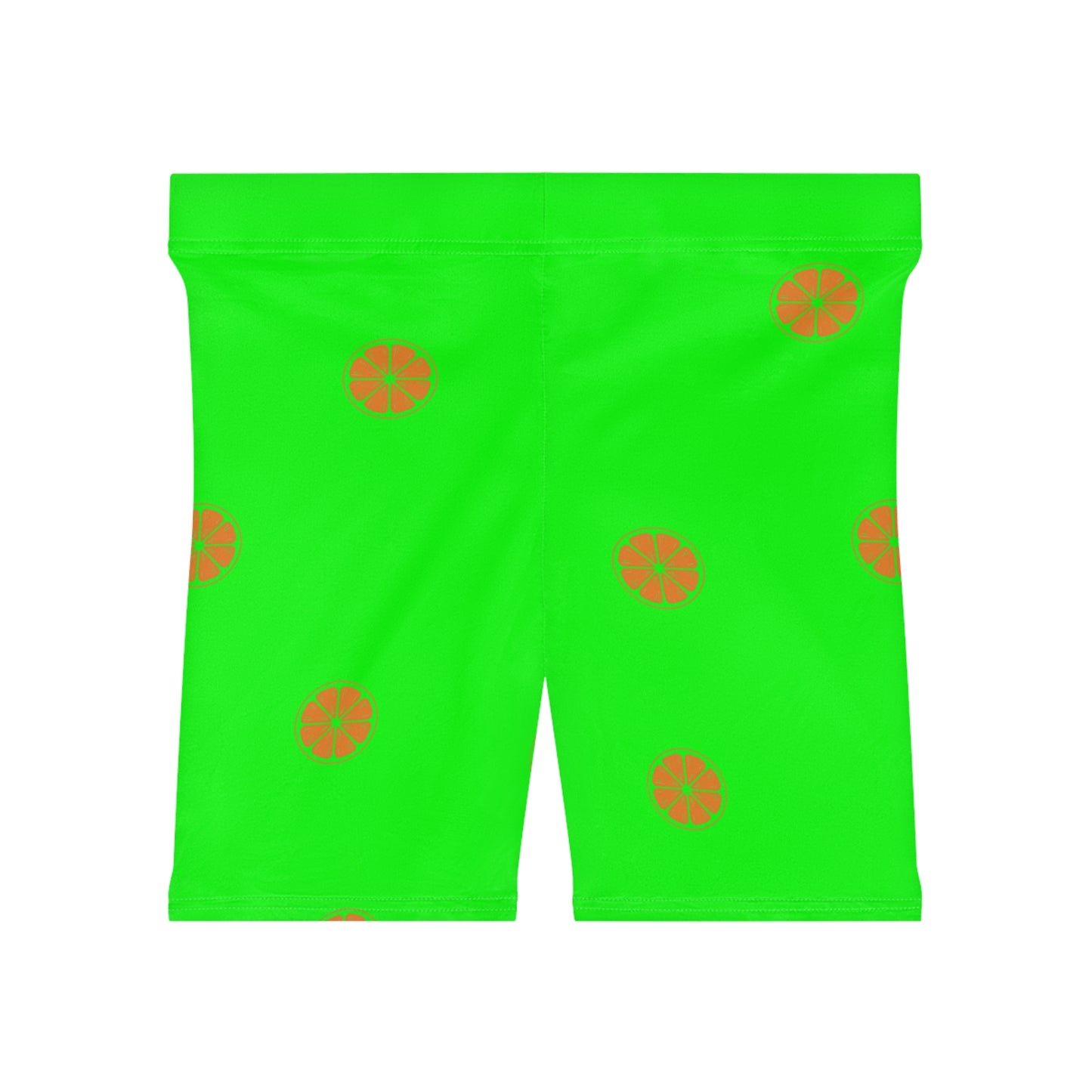 #05FD00 Lime Green + Mandarin - Hot Yoga Short