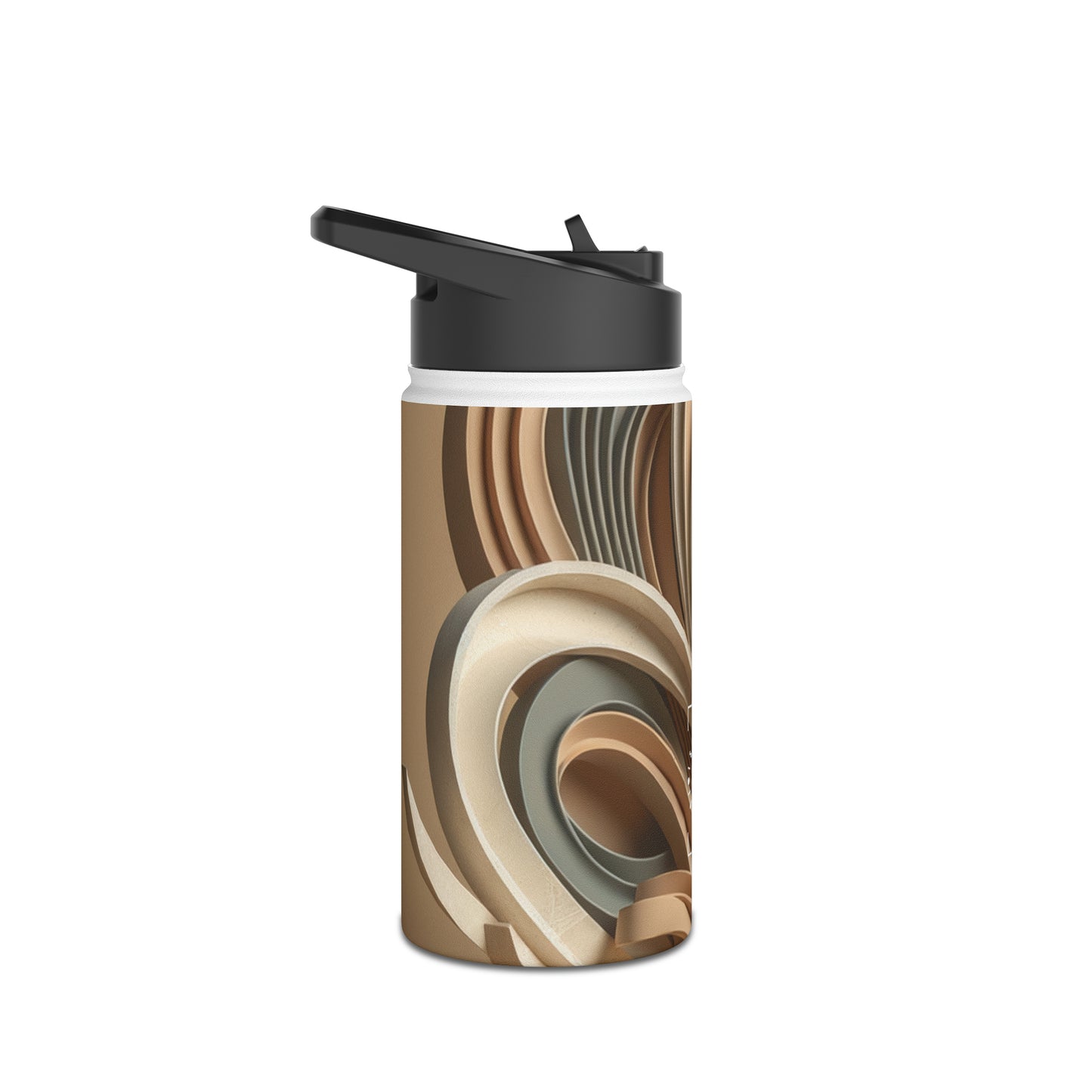 "Hepworth Hues: An Earth Tone Symphony" - Water Bottle