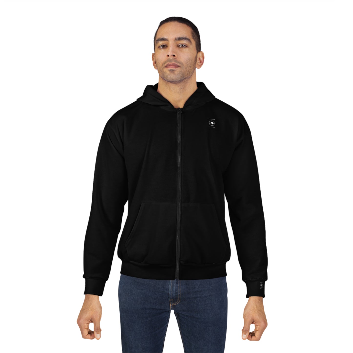 Pure Black - Zip Hoodie