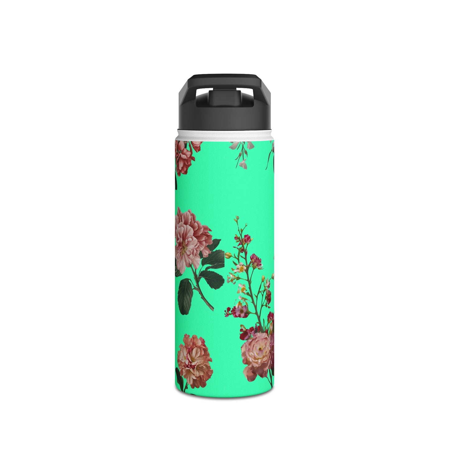 Botanicals on Turquoise - Water Bottle