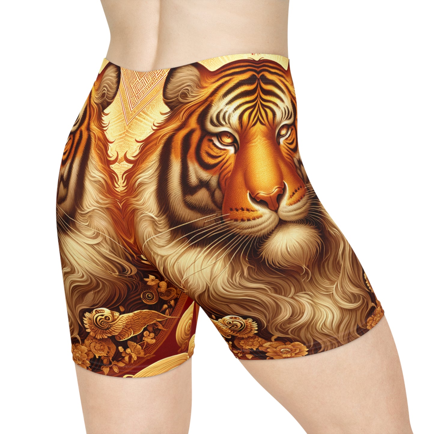 "Golden Majesty: Ascension of the Lunar Tiger" - Hot Yoga Short