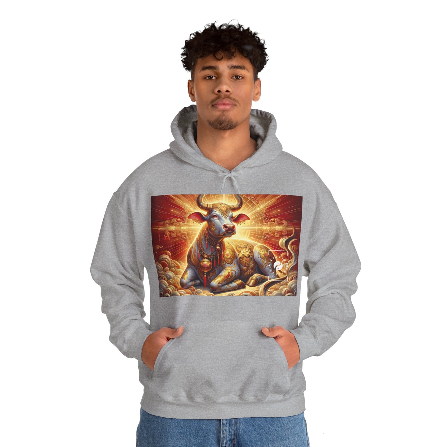 "Golden Euphoria: A Dance of the Divine Bovine" - Hoodie