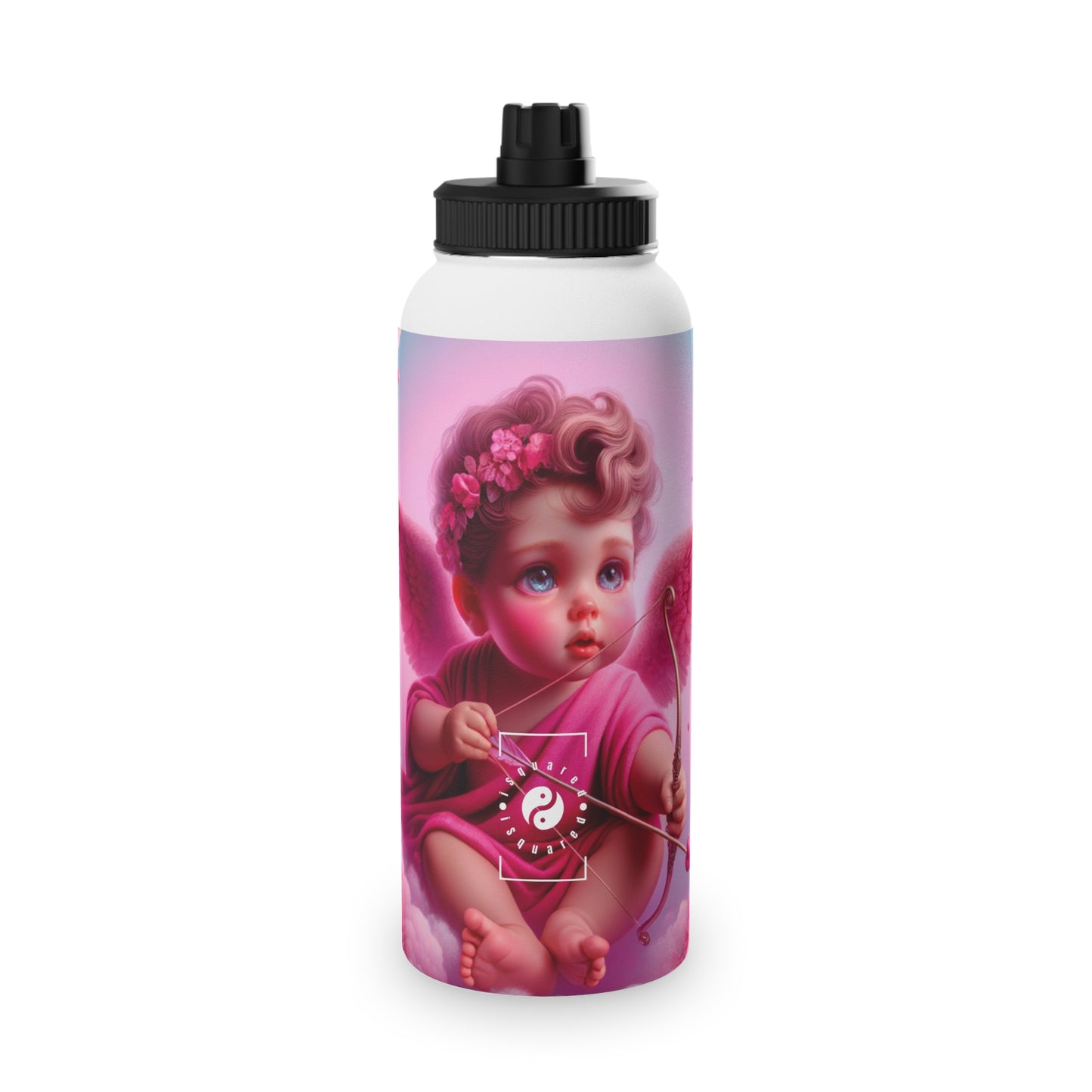 "Bold Blush: A Cupid's Love Affair" - Sports Water Bottle