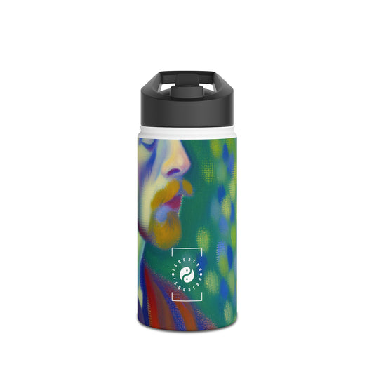 "Serene Resilience: A Frida's Solitude in hues" - Water Bottle