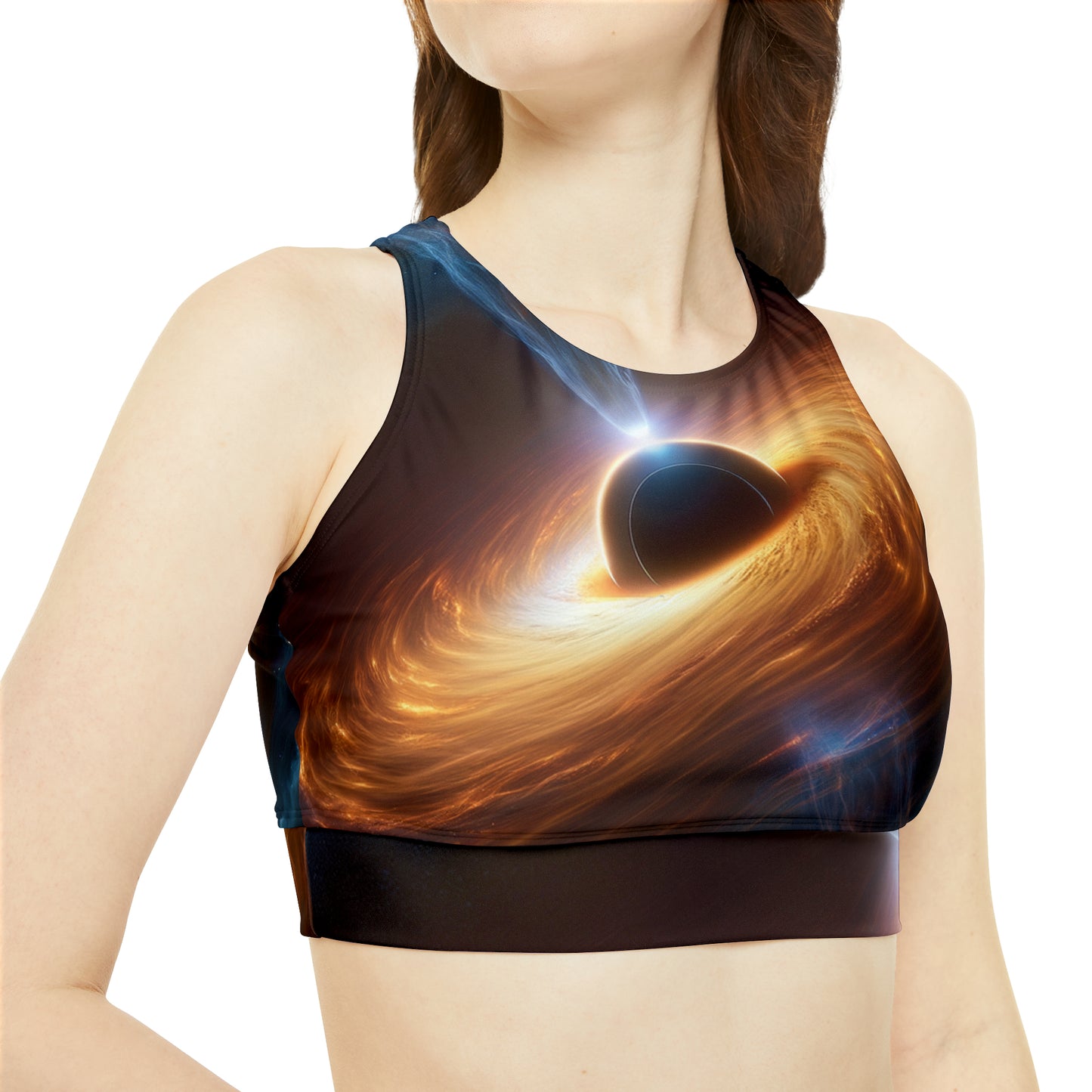 "Disques d'illumination : Black Hole Reverie" - Ensemble de bikini de yoga chaud 