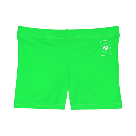 #0FFF50 Neon Green - Mini Hot Yoga Short