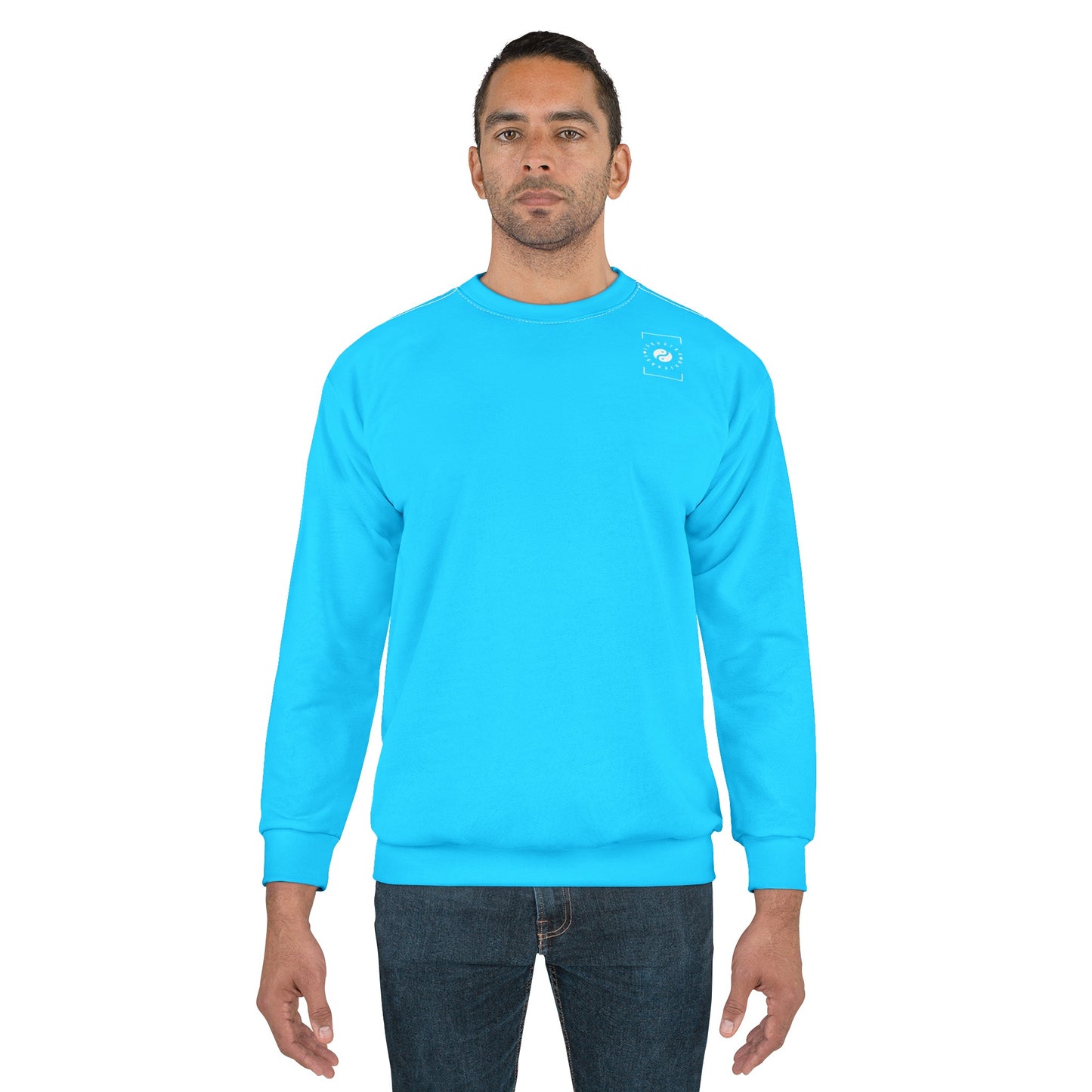 #04D9FF  Neon Blue - Unisex Sweatshirt