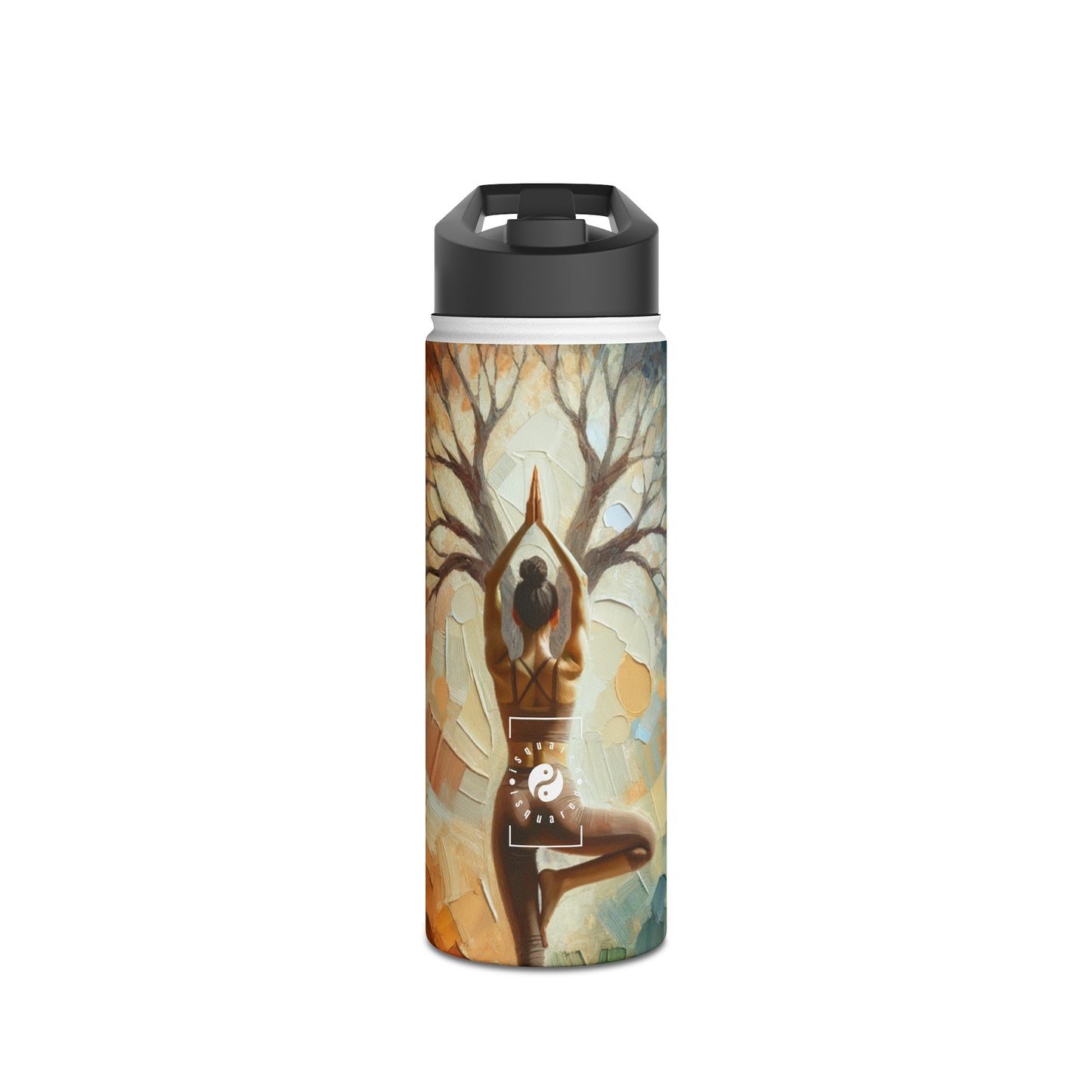 "Stability in Surrender: Vrikshasana in Harmony with Earth" - Water Bottle