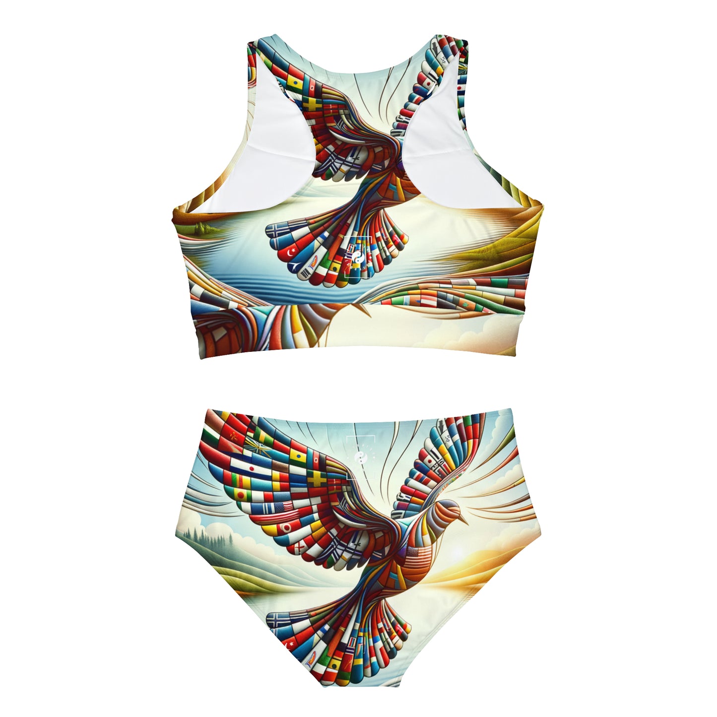 "Global Tapestry of Tranquility" - Hot Yoga Bikini Set