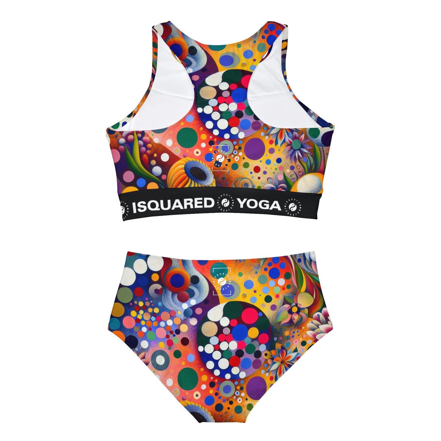 "Polka Petals in Yogic Surrealism: An Artistic Salute to Kusama and Kahlo" - Hot Yoga Bikini Set