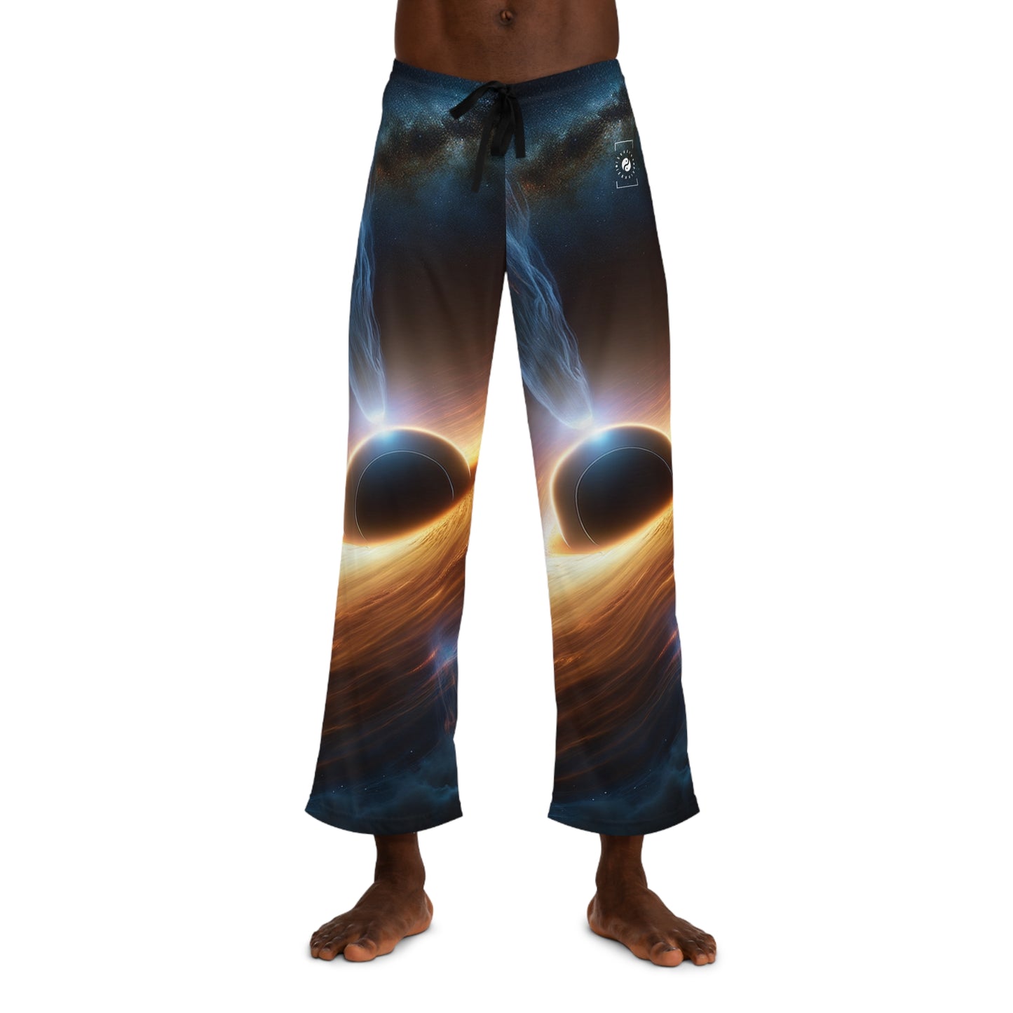 "Discs of Illumination: Black Hole Reverie" - men's Lounge Pants