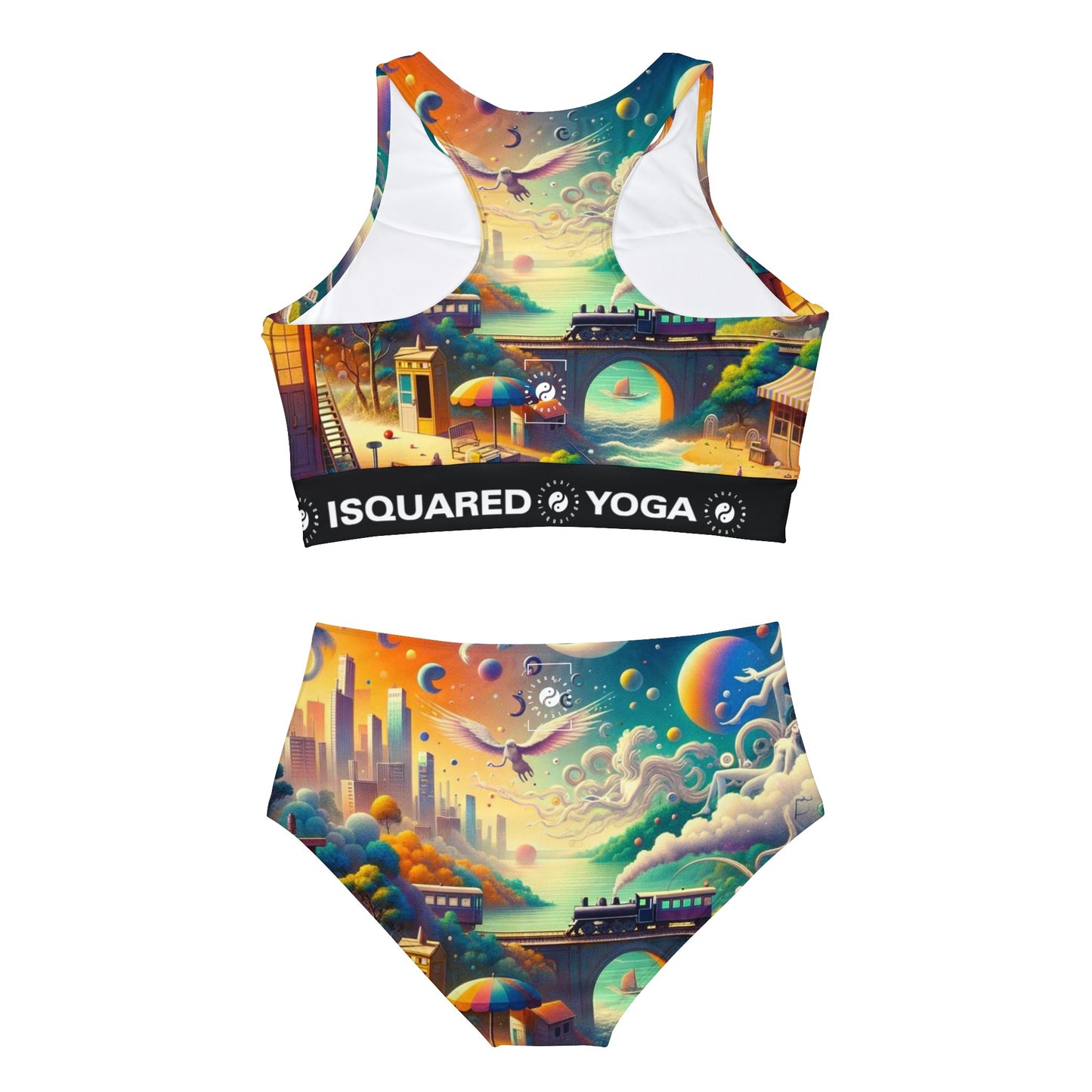 "Mirrors of Metaphor: A Murakami Odyssey" - Hot Yoga Bikini Set