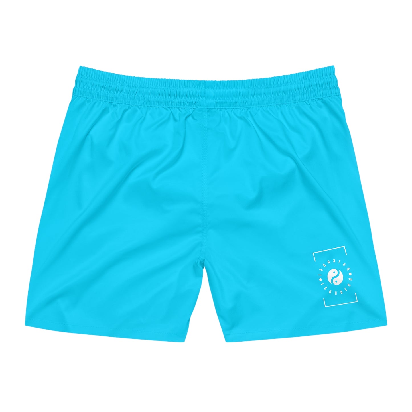 #04D9FF Neon Blue - Short de bain (couleur unie) pour homme