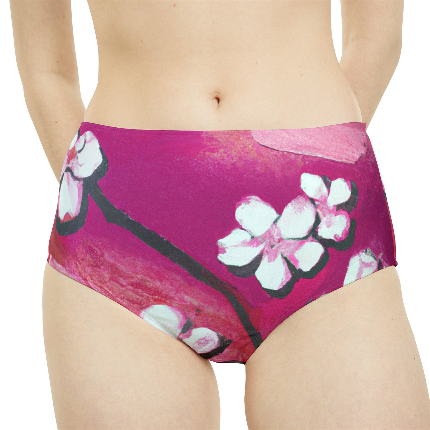 Ephemeral Blossom - Bas de bikini taille haute