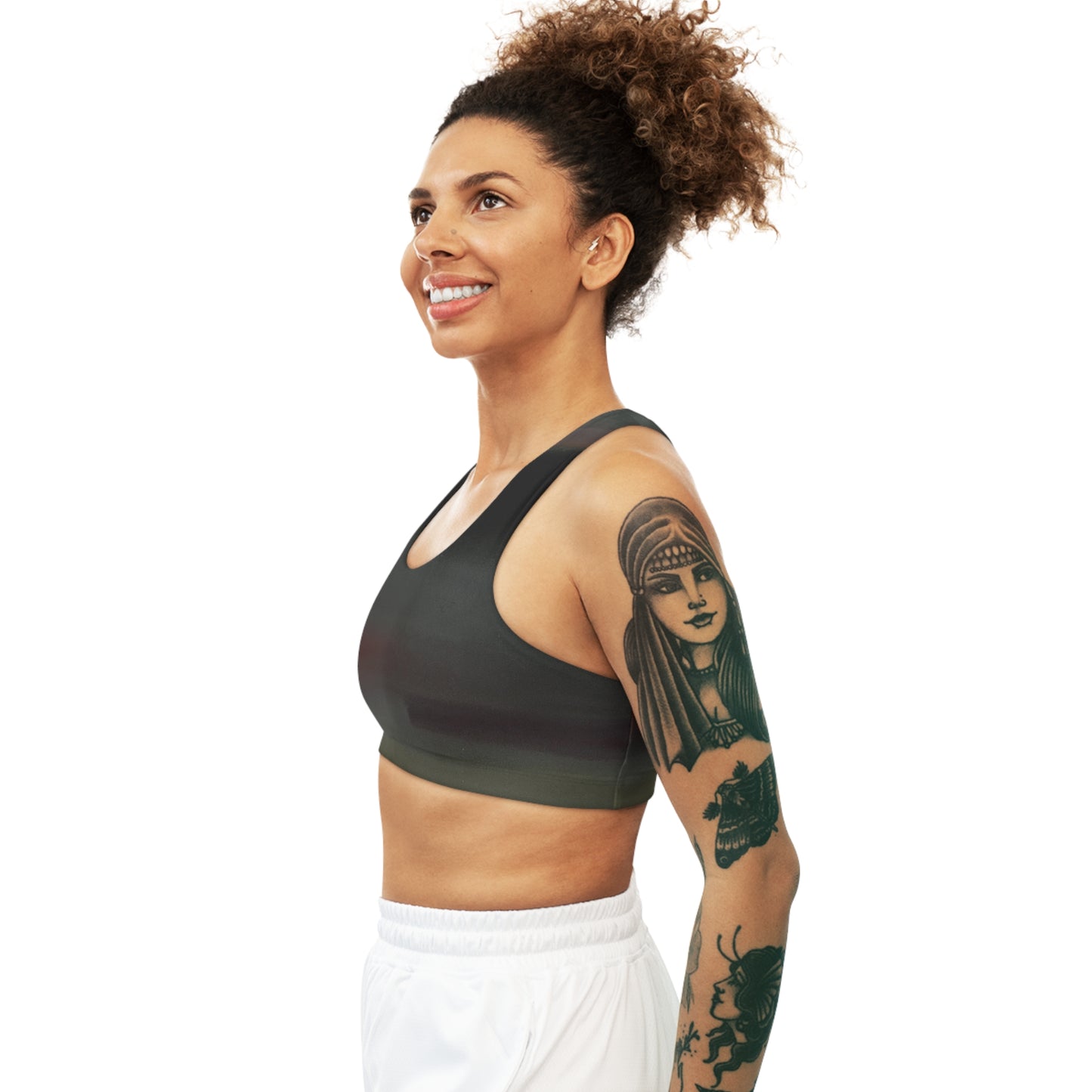 "Shadowed Harmony" - Seamless Sports Bra