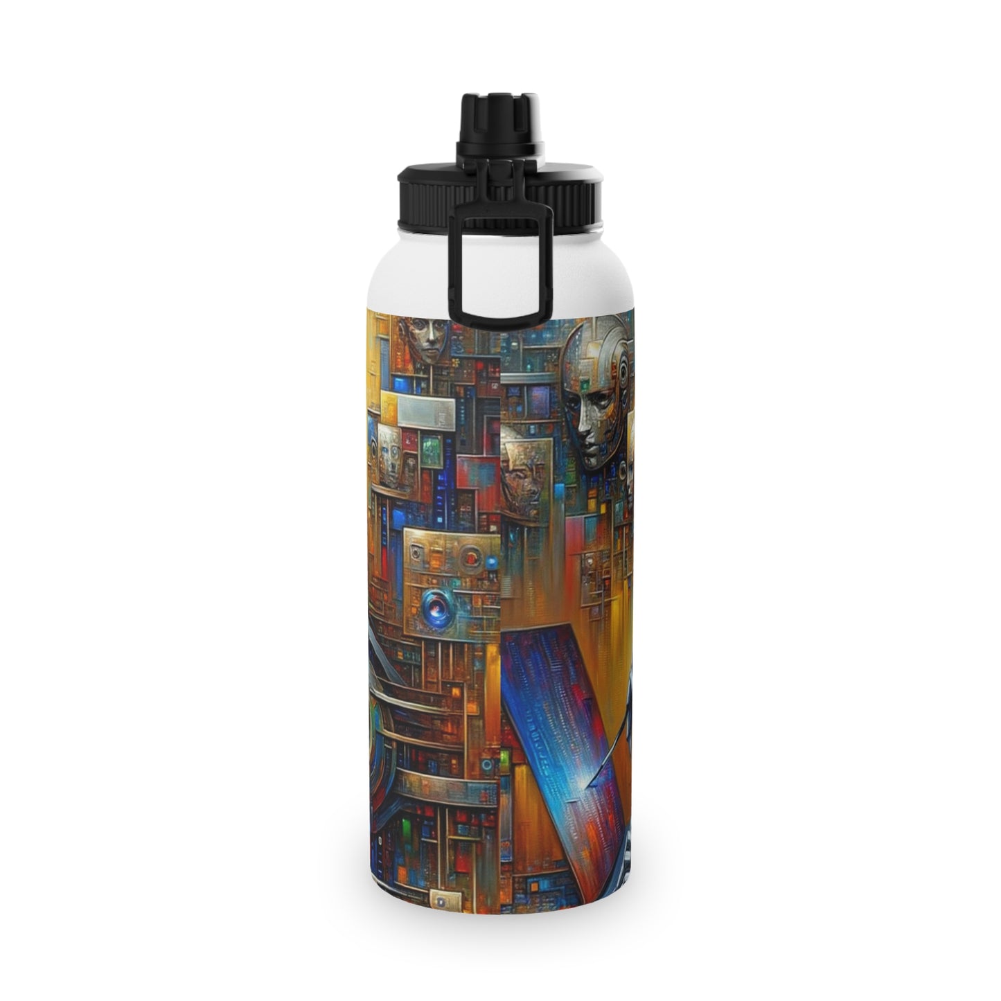 "TechnoGenesis: The Rise of AI" - Sports Water Bottle