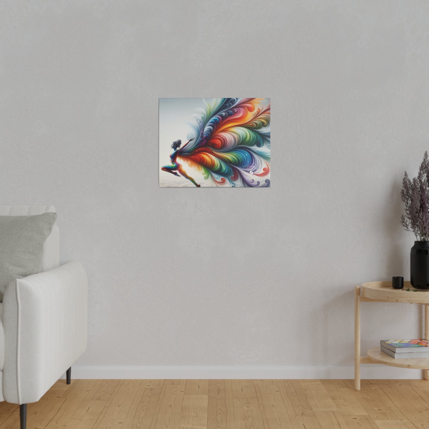 "Yogini's Rainbow Flight" - Art Print Canvas