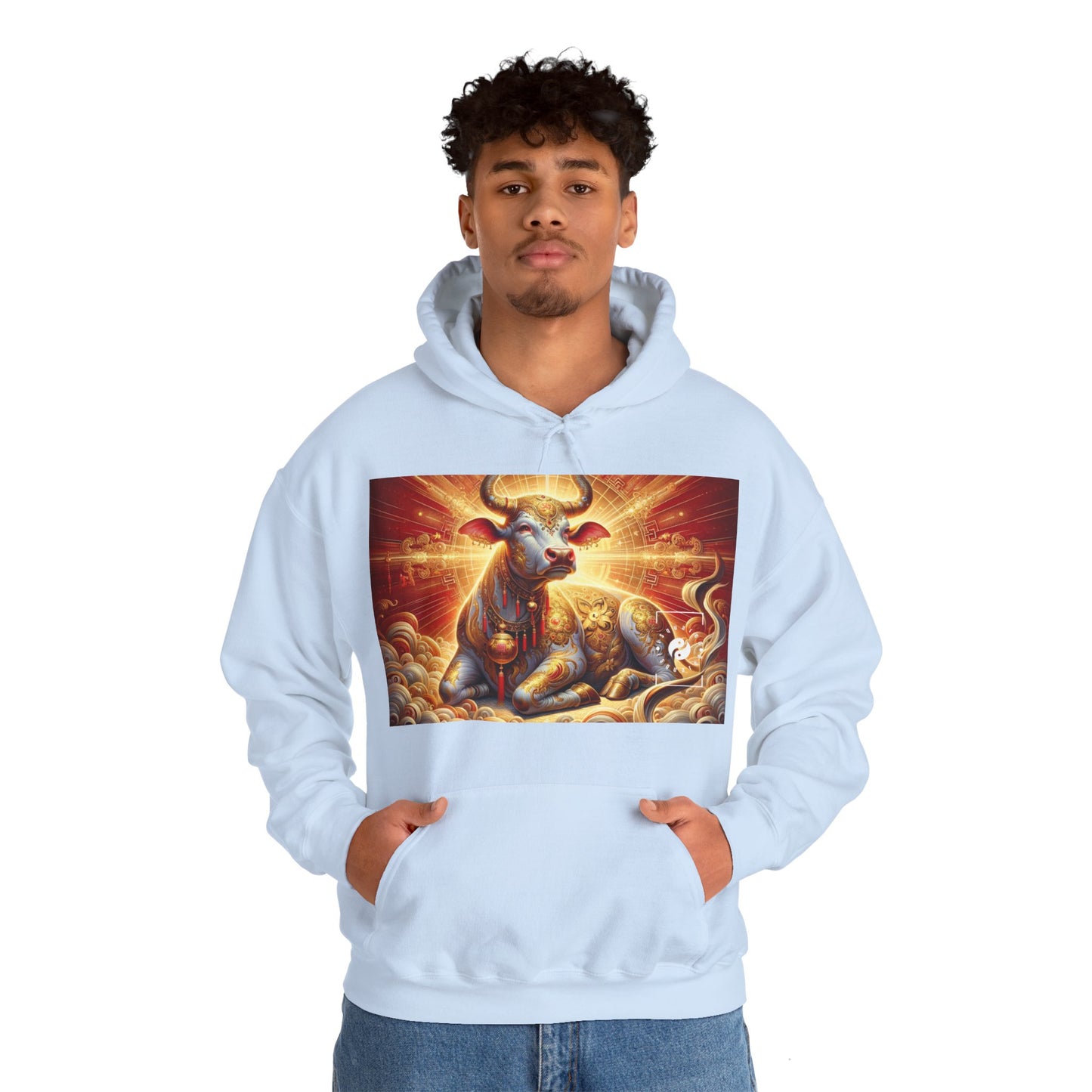 "Golden Euphoria: A Dance of the Divine Bovine" - Hoodie