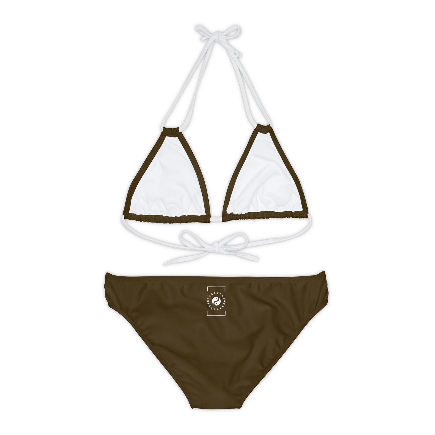 Earthy Brown - Lace-up Bikini Set