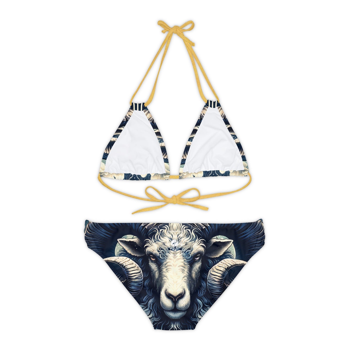 "Celestial Ram Ascendant" - Lace-up Bikini Set