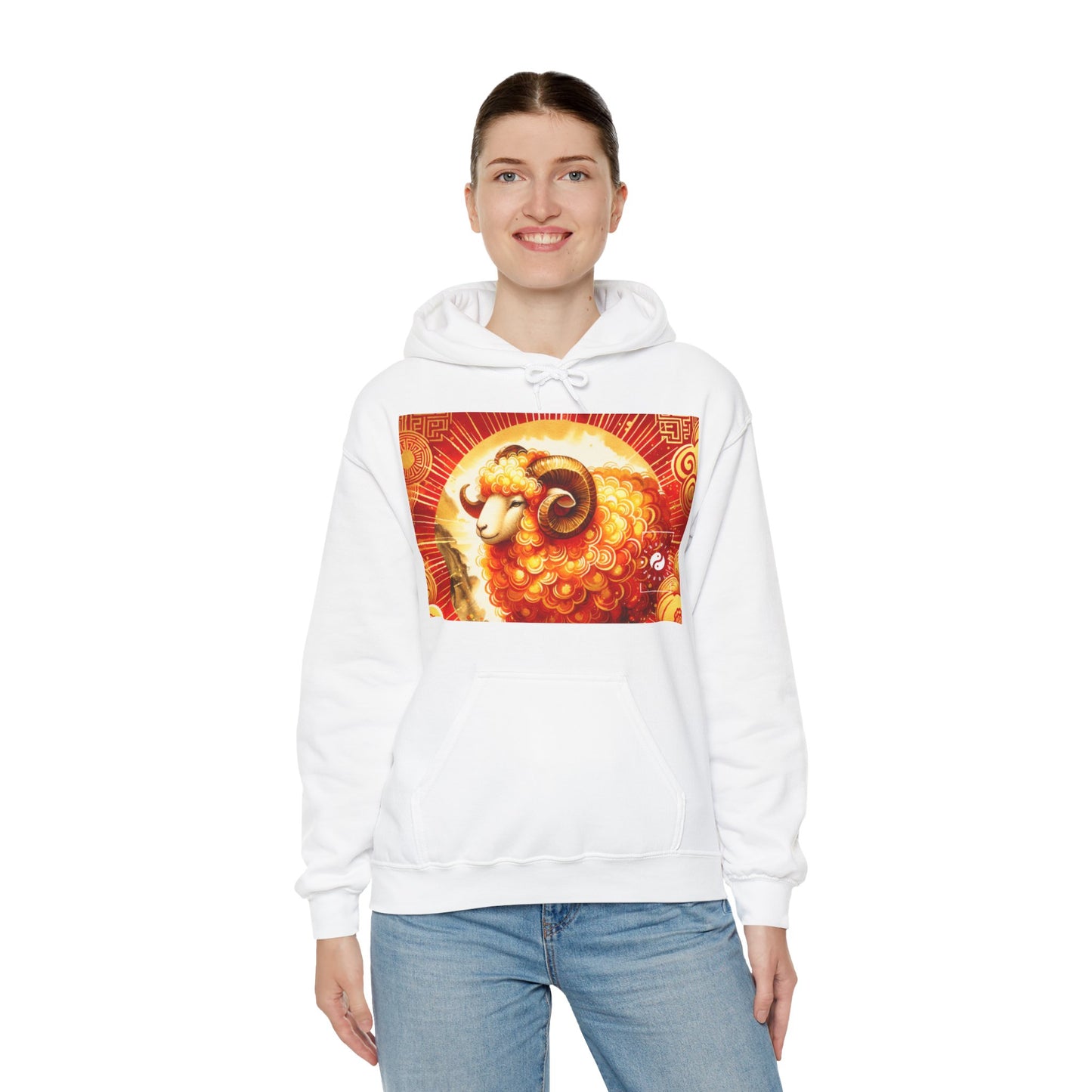 "Auspicious Gold of Divine Ewe: A Lunar New Year Revelry" - Hoodie