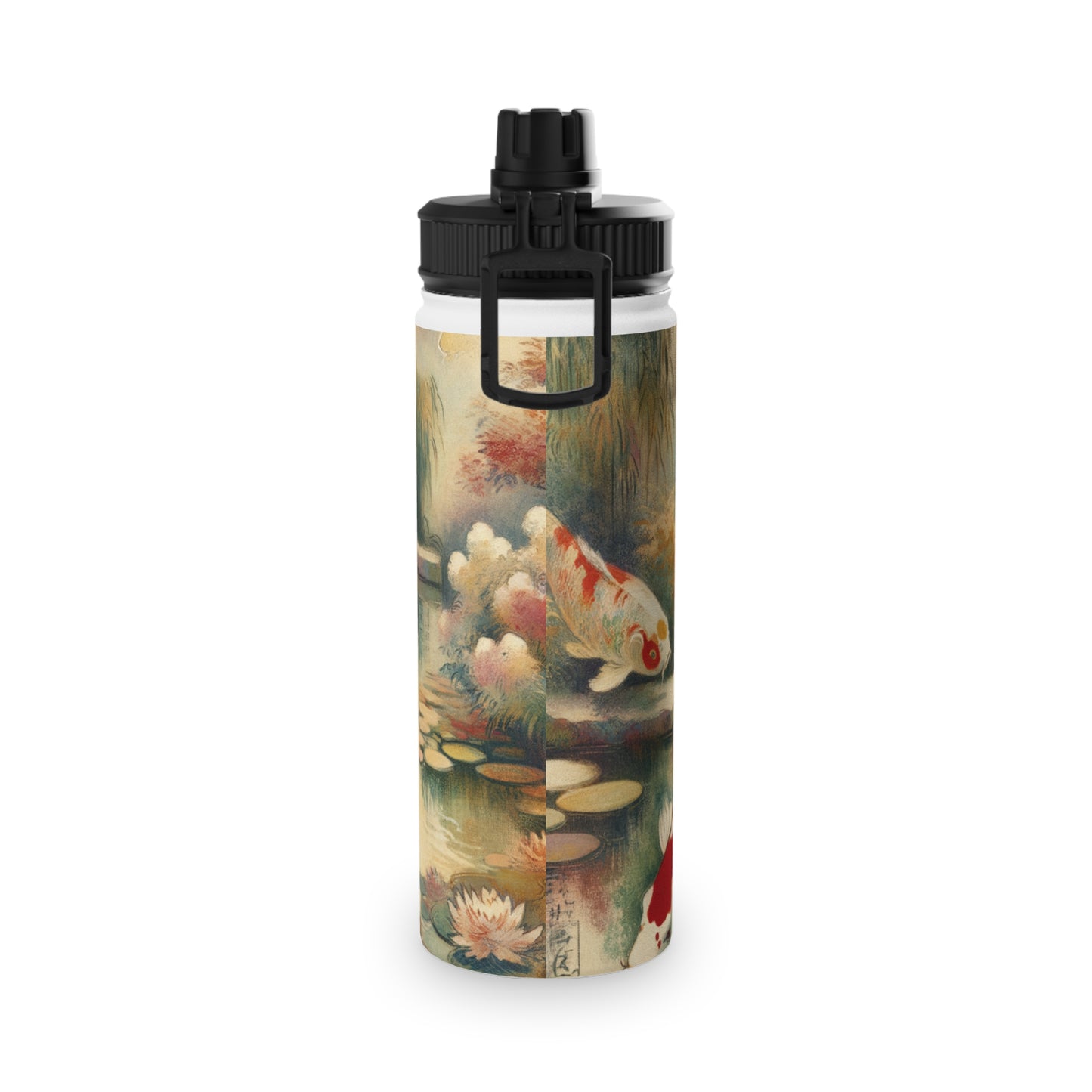 Koi Lily Pond - Sports Water Bottle