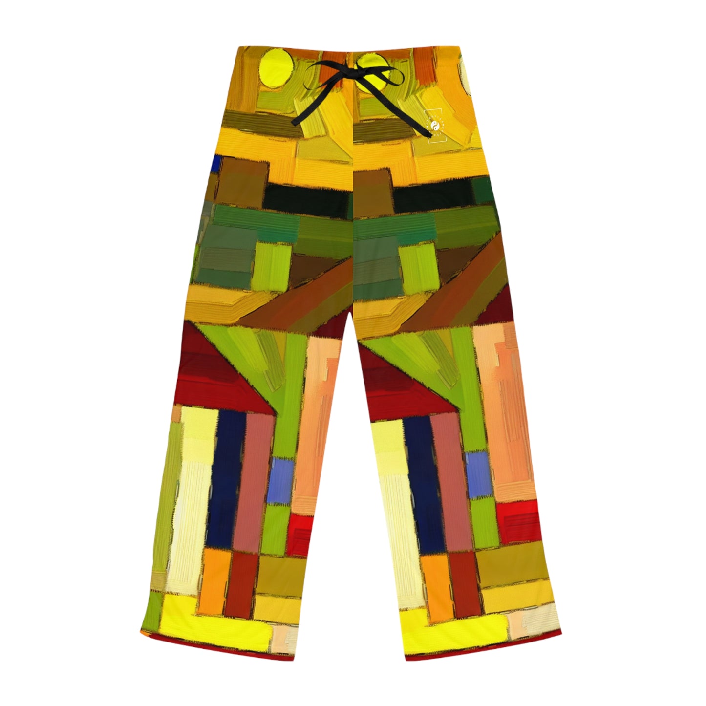 "Adobes de terre aux teintes de Hundertwasser" - Pantalon de détente pour femme