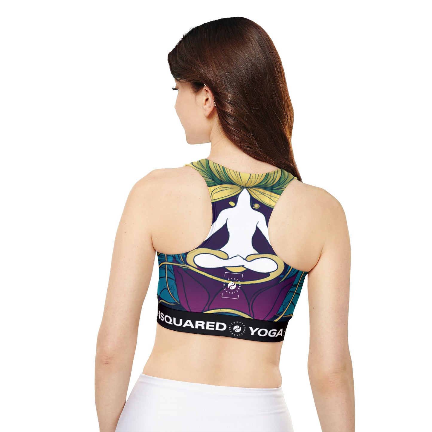 "Lotus Serenity Dance" - Lined & Padded Sports Bra