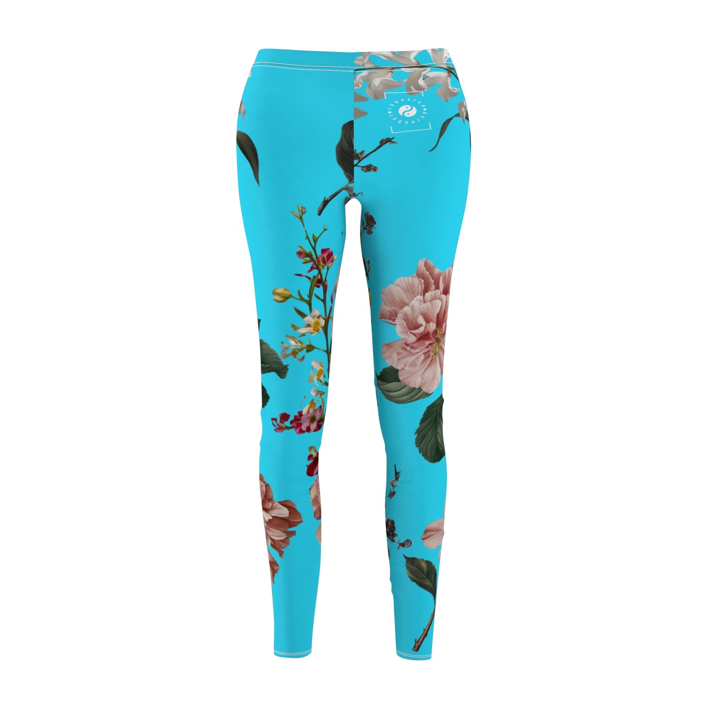 Botanicals on Azure - Casual Leggings