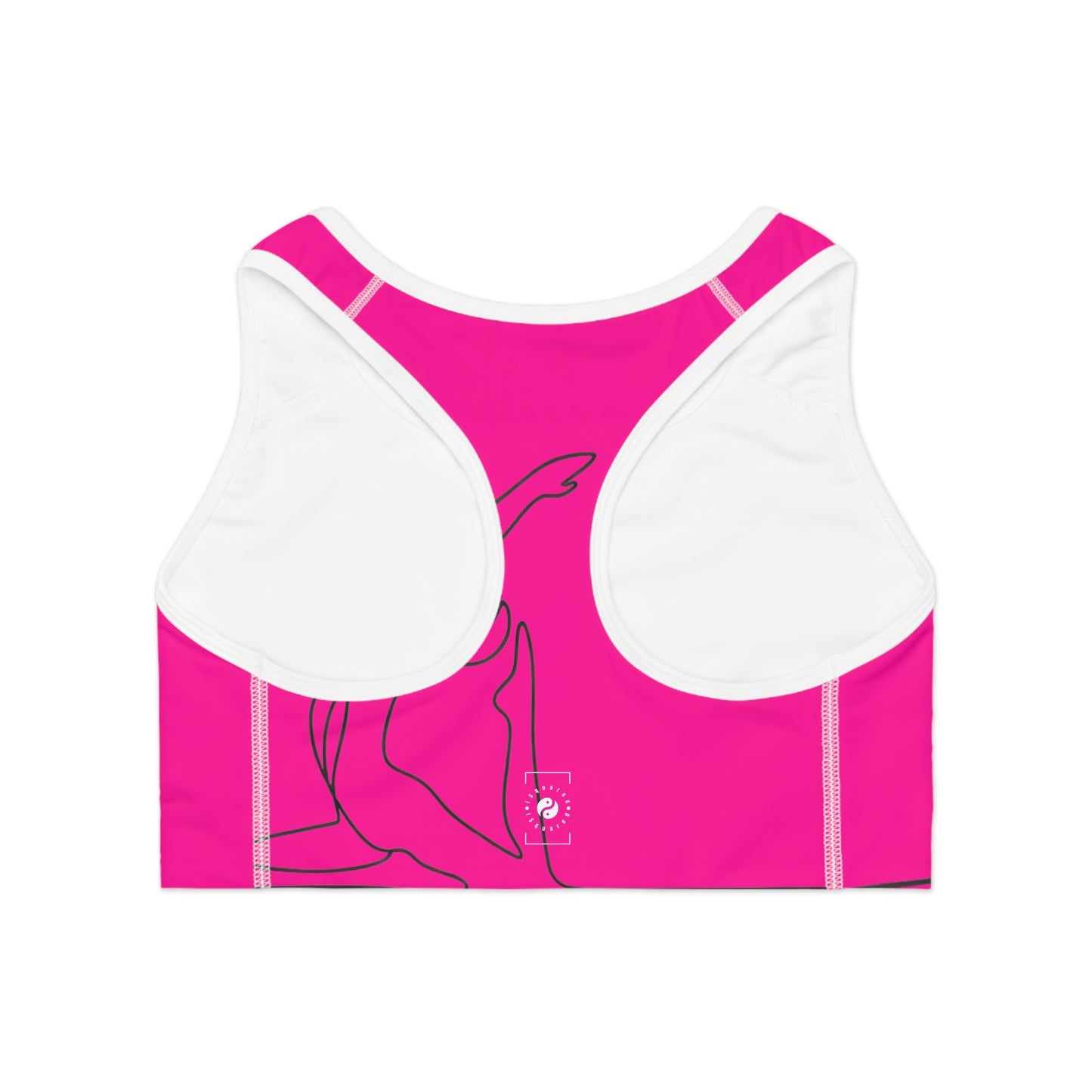 Line Art Pigeon Pose - High Performance Sports Bra