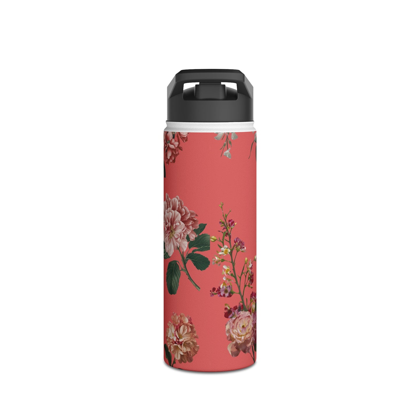 Botanicals on Coral - Water Bottle