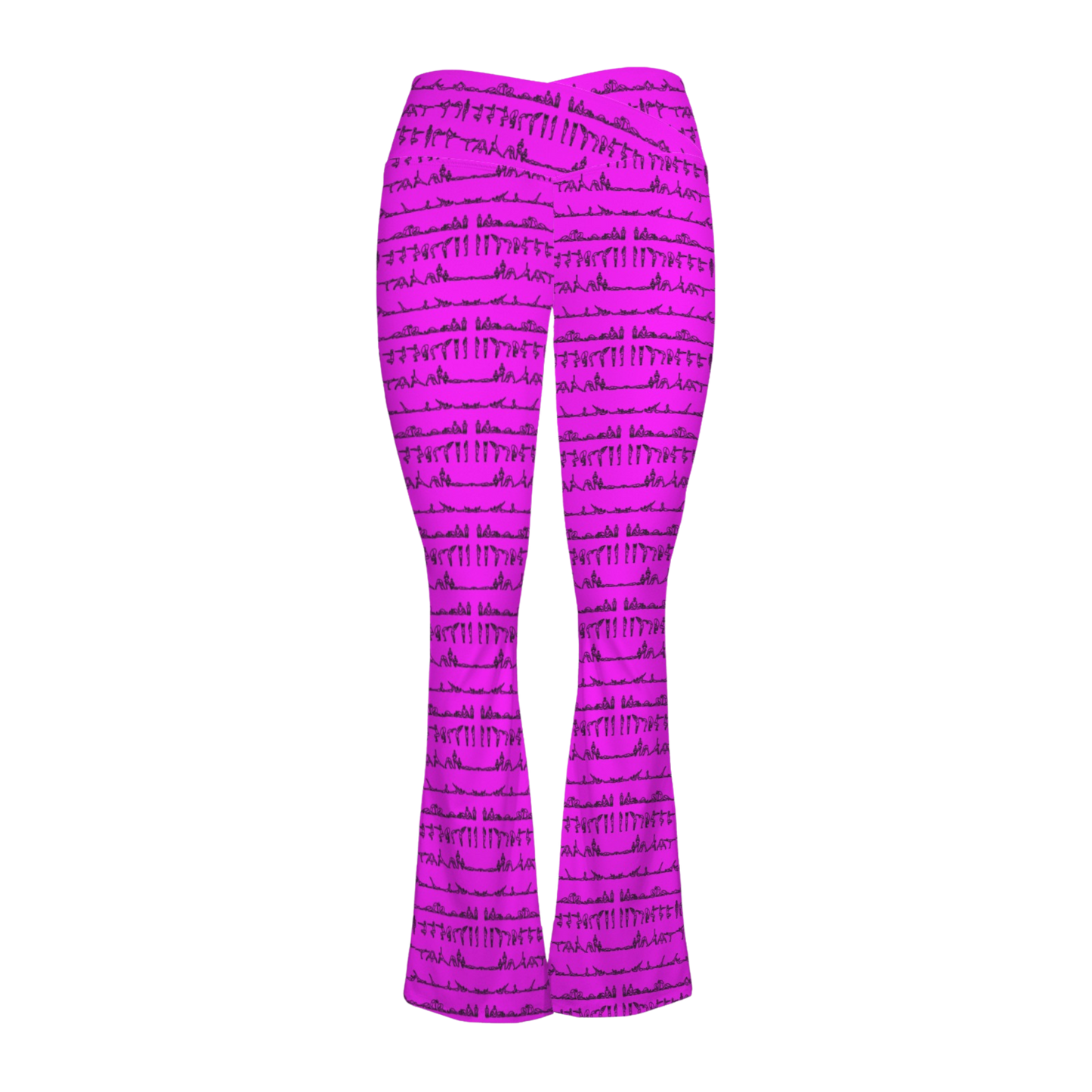 Bikram Series - Cross Waisted Flair Leggings REFINED