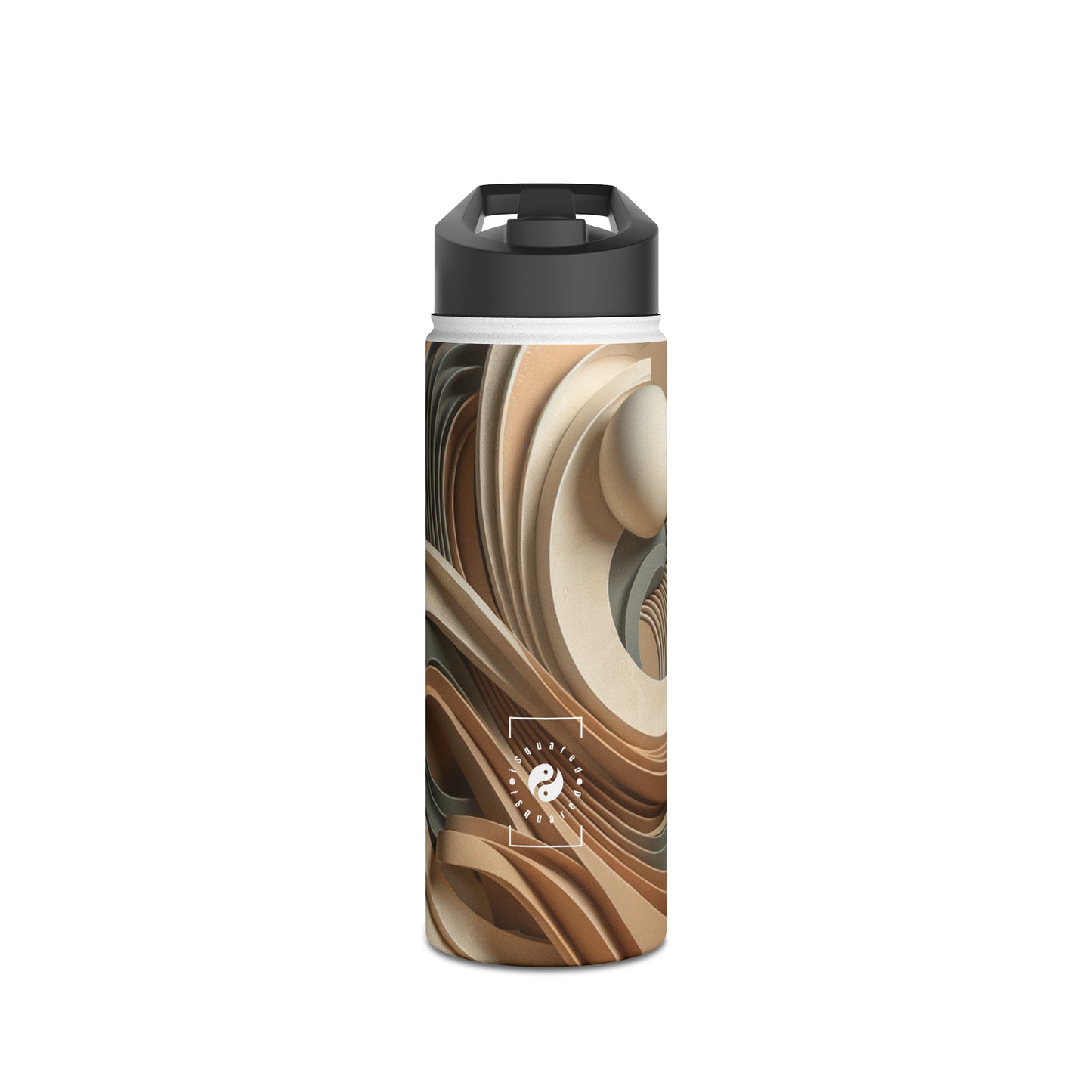 "Hepworth Hues: An Earth Tone Symphony" - Water Bottle