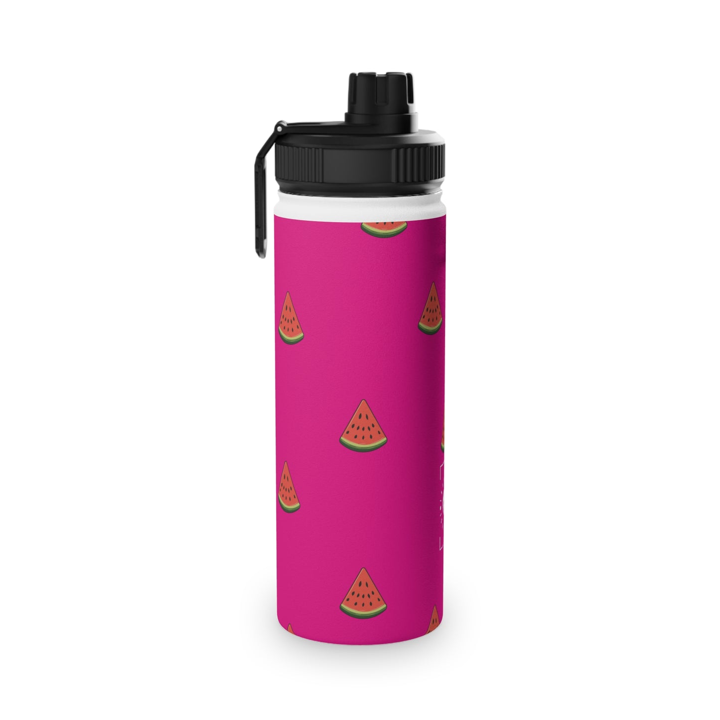 #DF0086 Pink + Watermelon - Sports Water Bottle