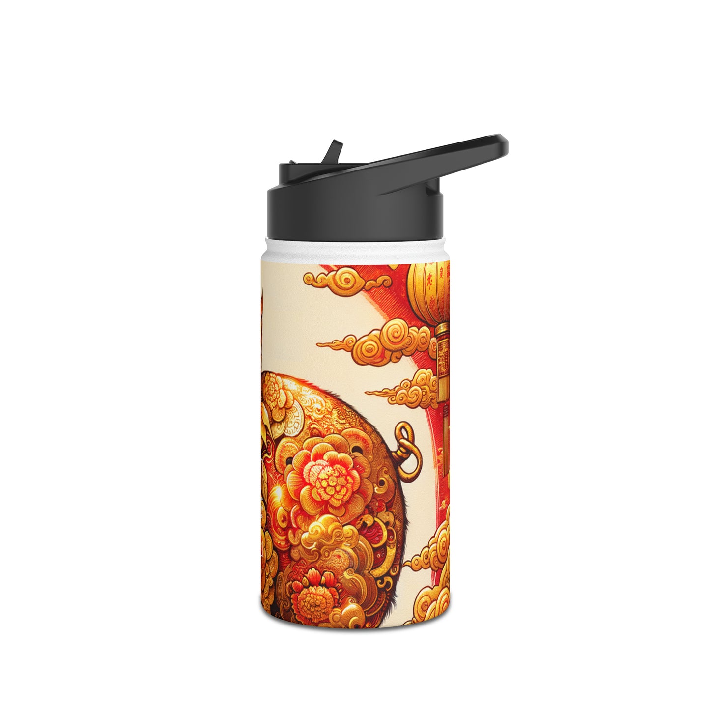 "Golden Prosperity: The Divine Boar Celebration" - Water Bottle