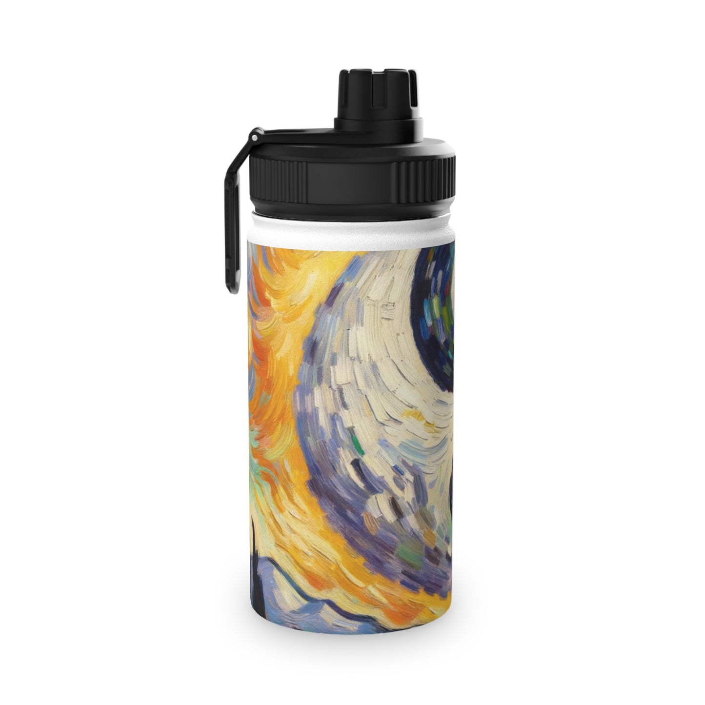 "Spectral Duality: An Impressionist Balance" - Sports Water Bottle