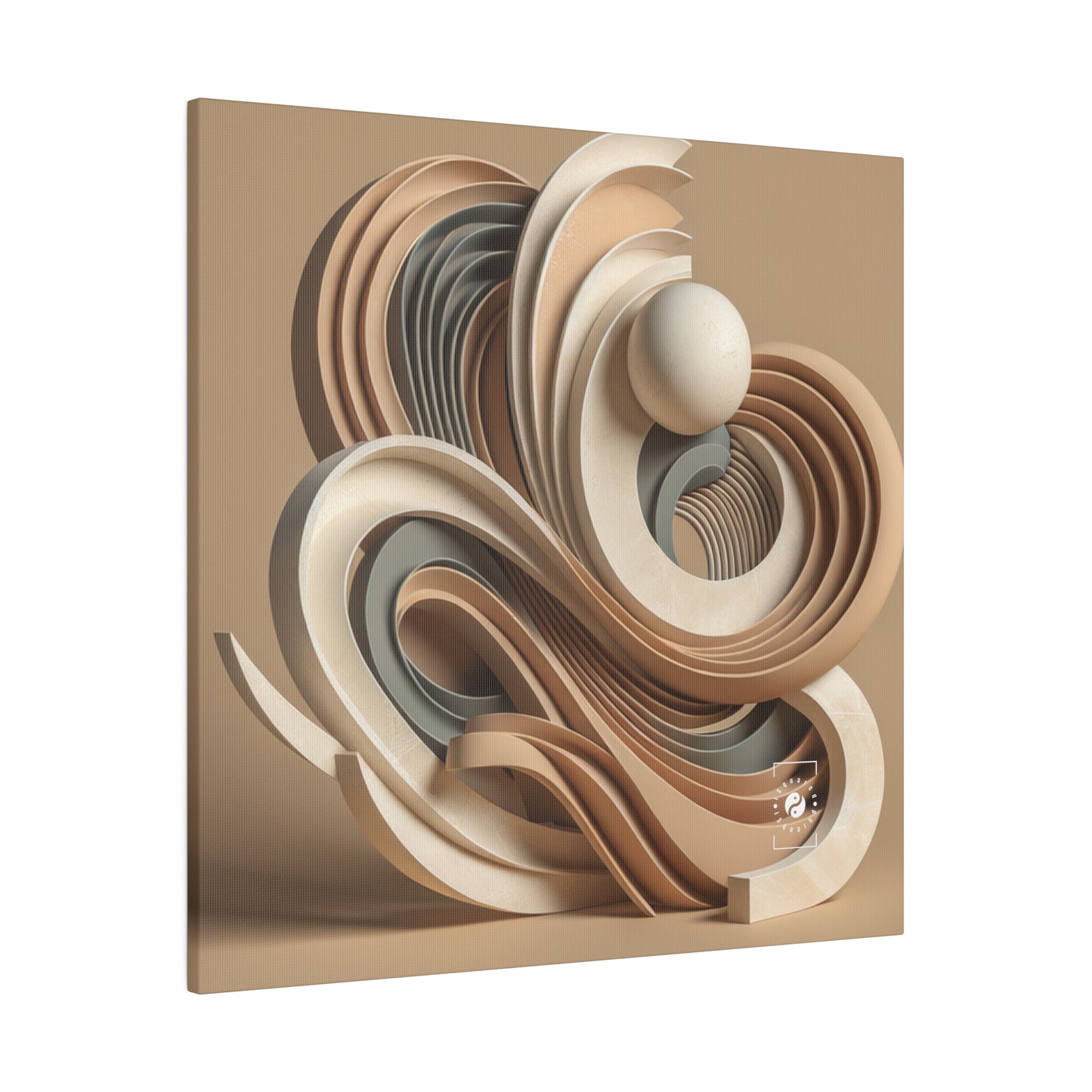 "Hepworth Hues: An Earth Tone Symphony" - Art Print Canvas