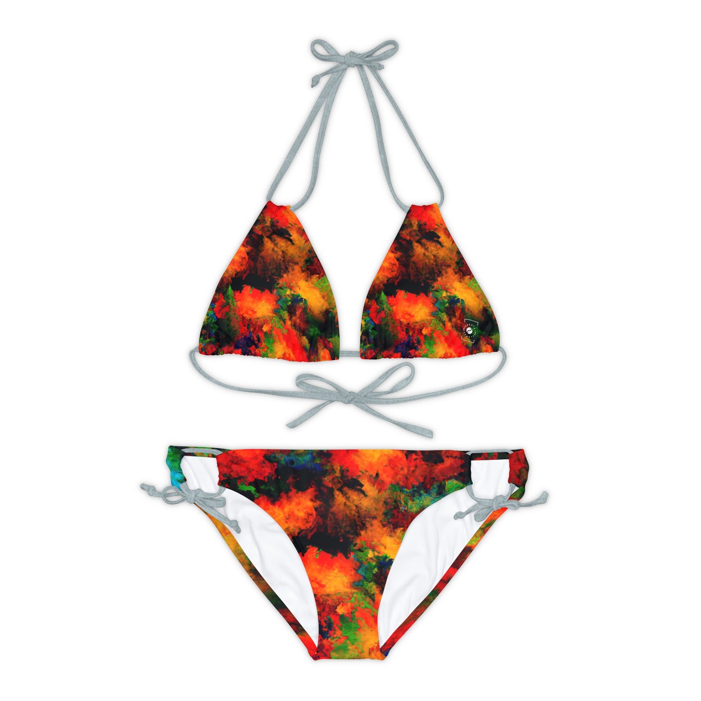 Luminous Whispers Symphony - Lace-up Bikini Set