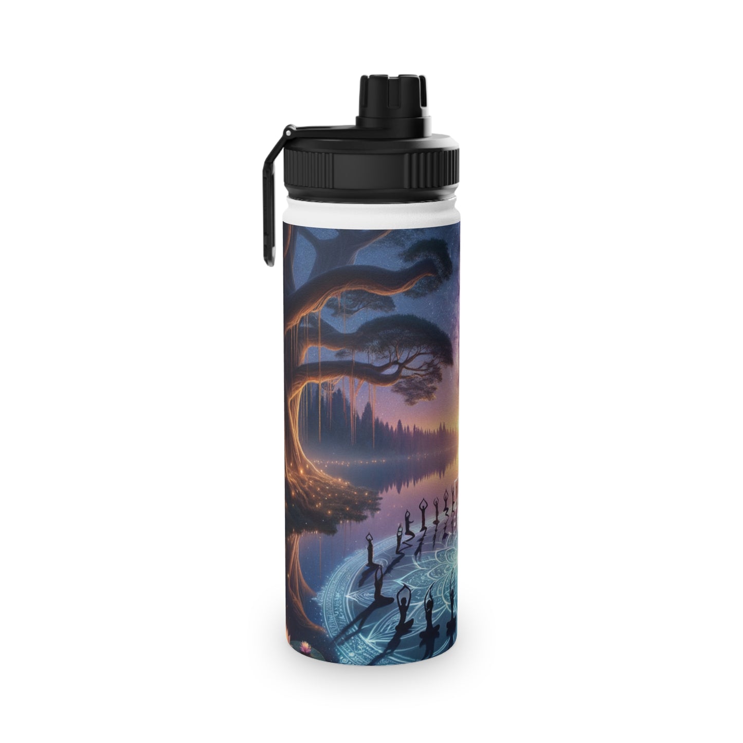 "Celestial Serenity: Mandala's Reflection" - Sports Water Bottle