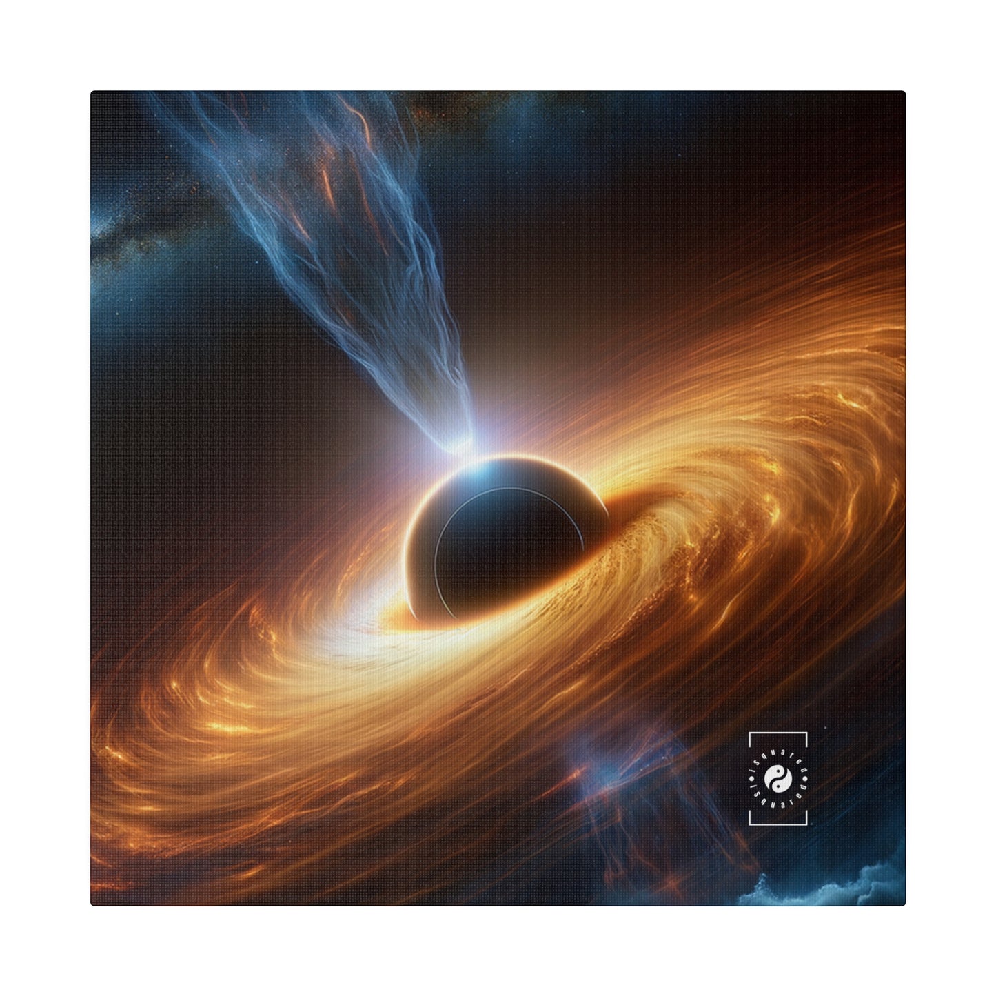 "Discs of Illumination: Black Hole Reverie" - Art Print Canvas