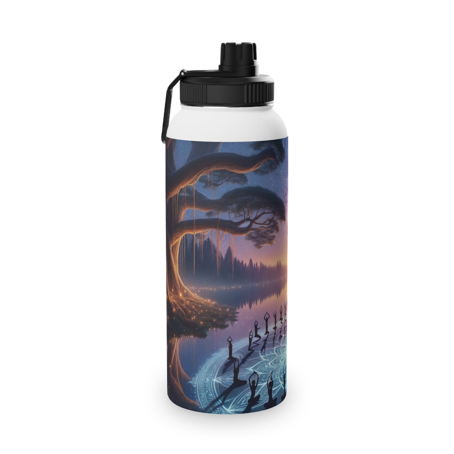 "Celestial Serenity: Mandala's Reflection" - Sports Water Bottle