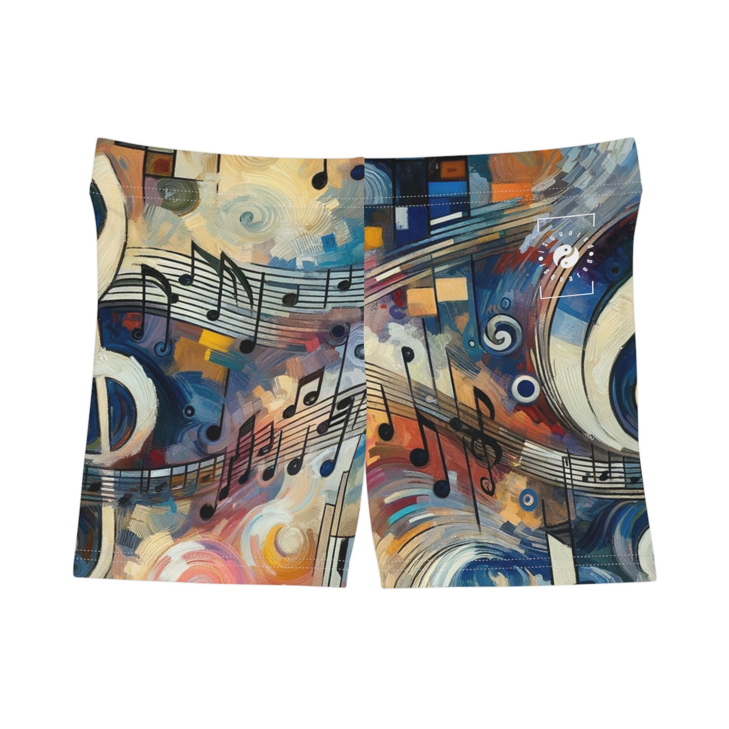 "Melodic Abstraction: Kandinsky's Symphony" - Mini Hot Yoga Short