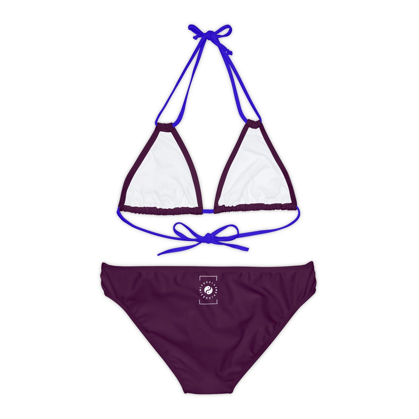 Deep Burgundy - Lace-up Bikini Set