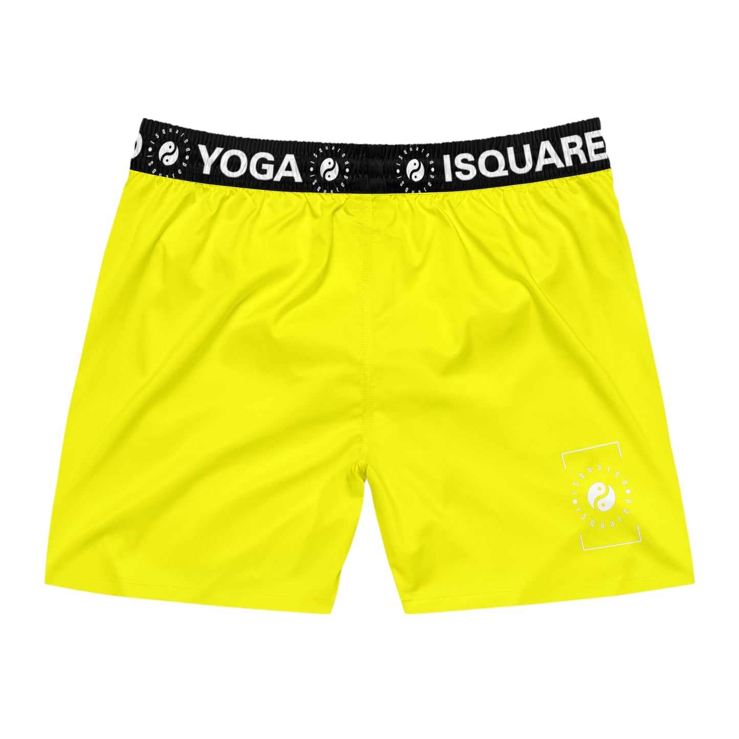 Neon Yellow FFFF00 - Swim Shorts (Mid-Length) for Men
