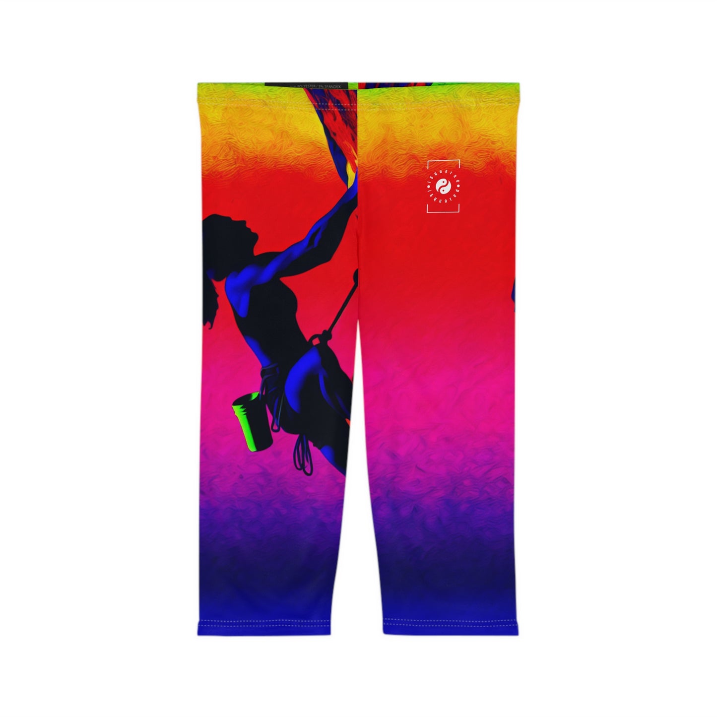 "Technicolour Ascent: The Digital Highline" - Capri Shorts