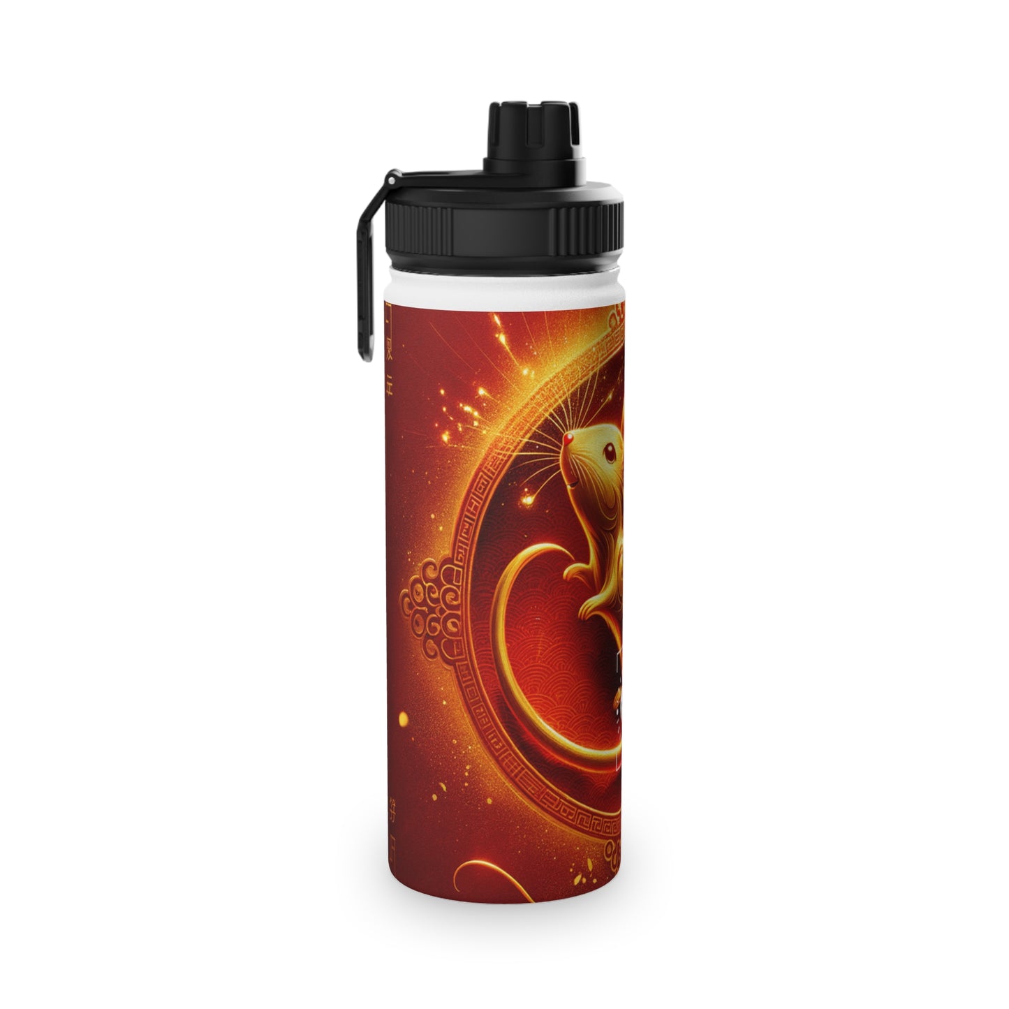 "Golden Emissary: A Lunar New Year's Tribute" - Sports Water Bottle