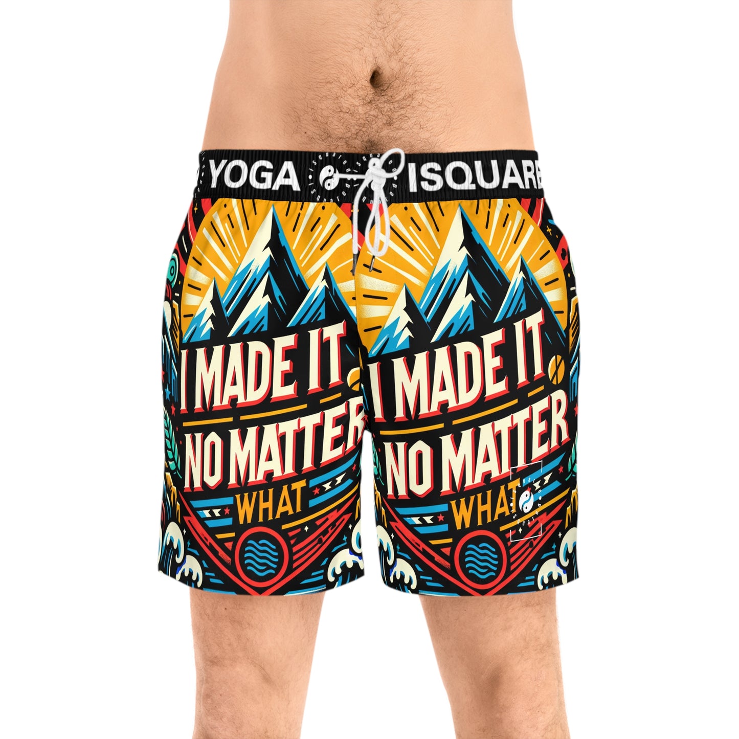 "Resilient Triumph: Unyielding Journey of Accomplishment" - Swim Shorts (Mid-Length) for Men